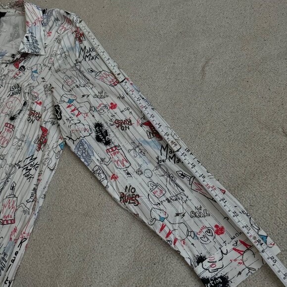 Torrid Disney cruella doodle button down necktie blouse plus size XX2 long sleev - Picture 5 of 16